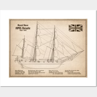 Charles Darwin HMS Beagle Tall Ship - SDL Posters and Art